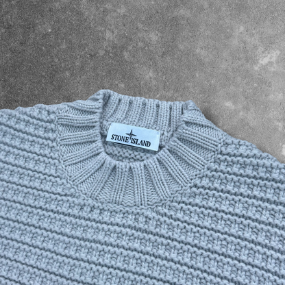 Stone Island Heavy Knit Jumper Large Grey V0061 RRP £395