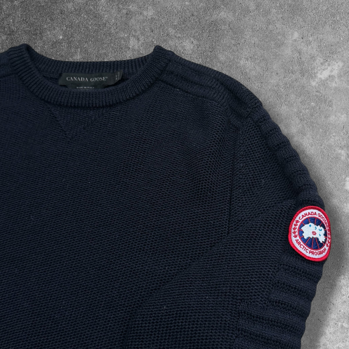 Canada Goose Merino Wool Jumper Navy Men's Medium RRP £325