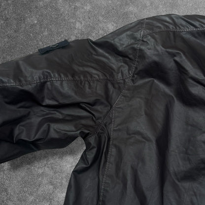 Stone Island Mussola Gommata Hooded Jacket Dark Brown Men's Small