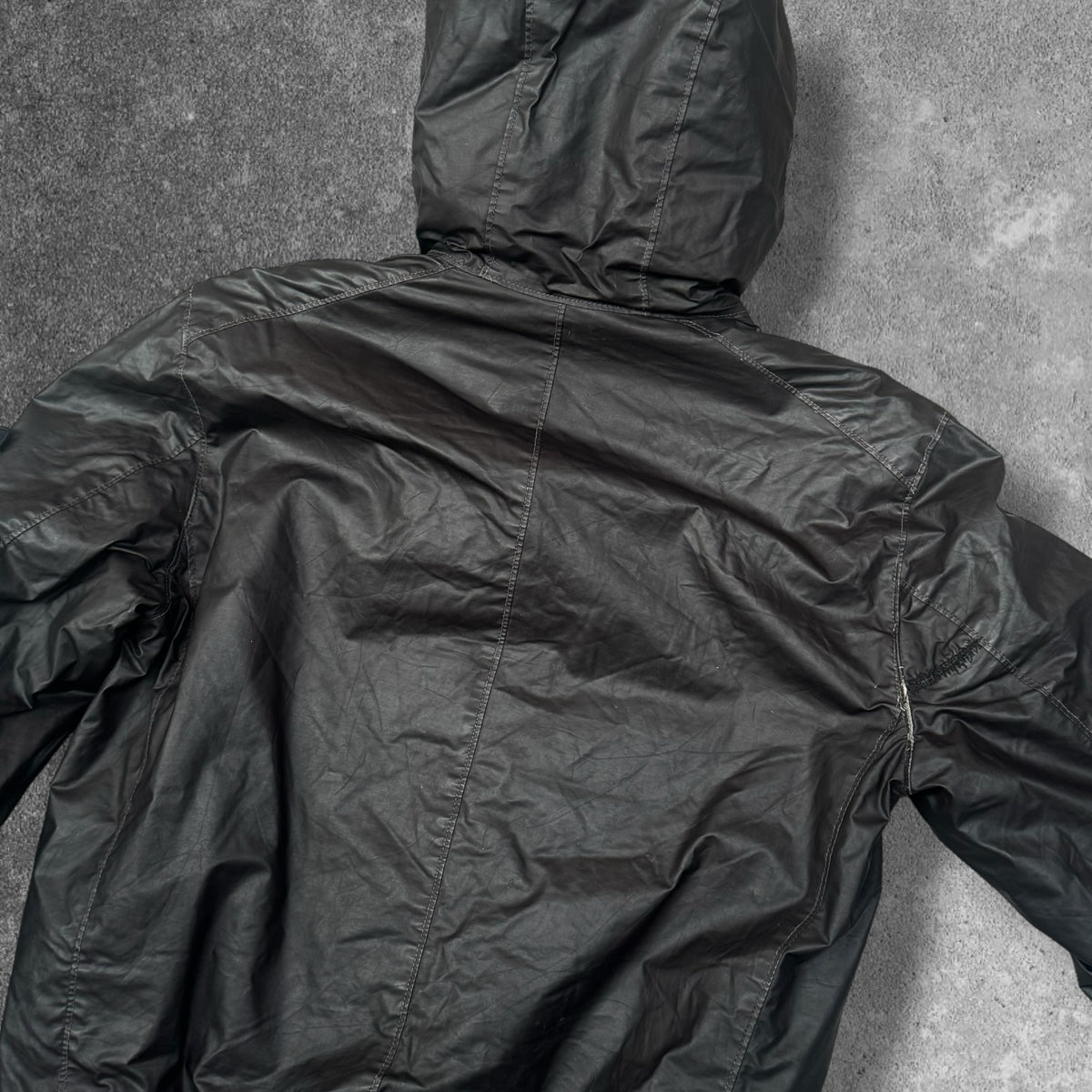 Stone Island Mussola Gommata Hooded Jacket Dark Brown Men's Small