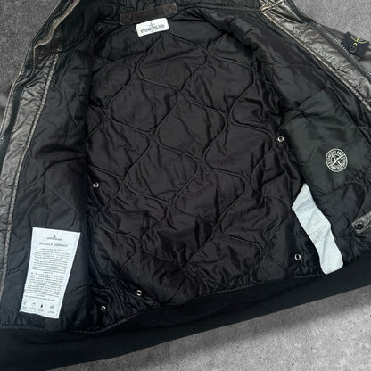 Stone Island Mussola Gommata Hooded Jacket Dark Brown Men's Small