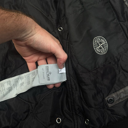 Stone Island Mussola Gommata Hooded Jacket Dark Brown Men's Small