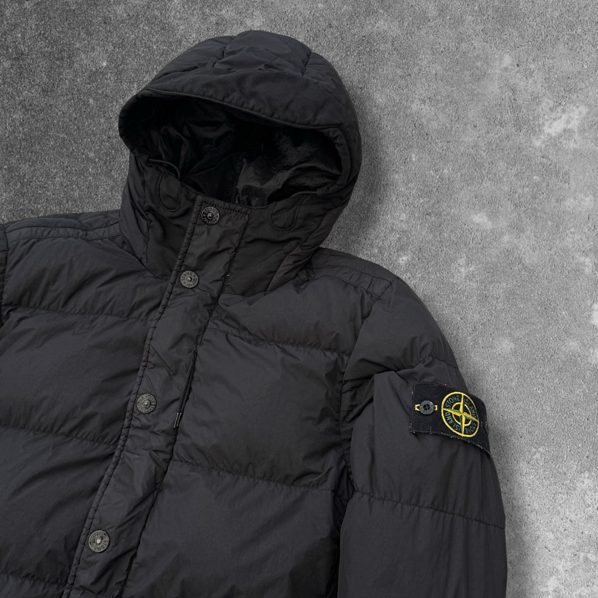 Stone Island Crinkle Reps NY Down Jacket Black Men's XL RRP £900
