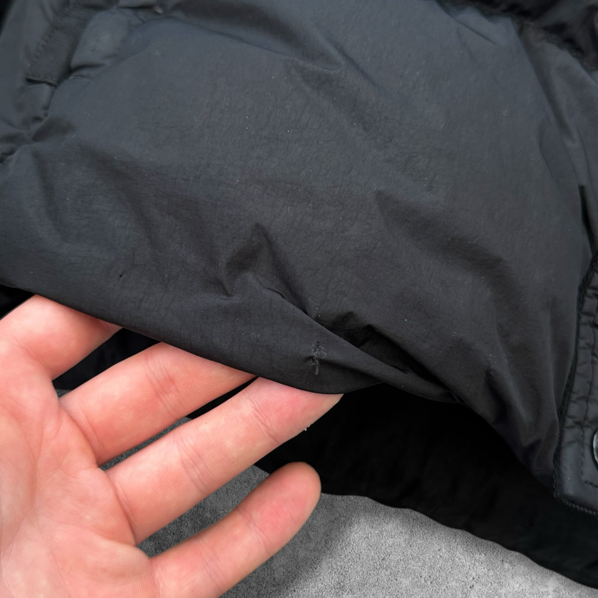 Stone Island Crinkle Reps NY Down Jacket Black Men's XL RRP £900