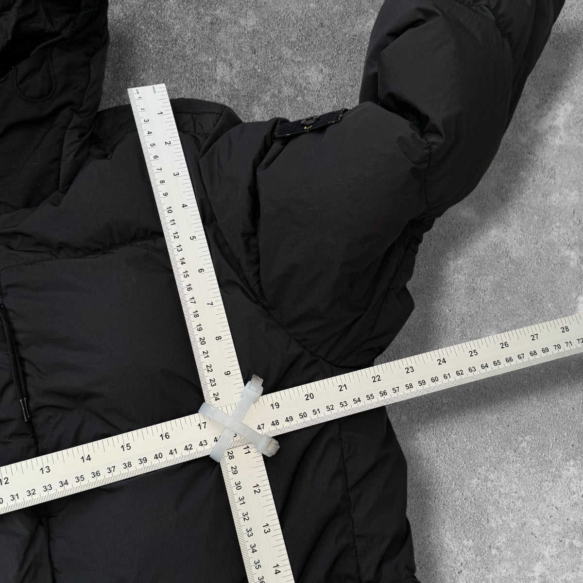 Stone Island Crinkle Reps NY Down Jacket Black Men's XL RRP £900