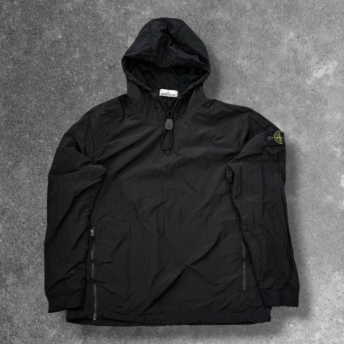 Stone Island Nylon Hooded Smock Black Men's XXL