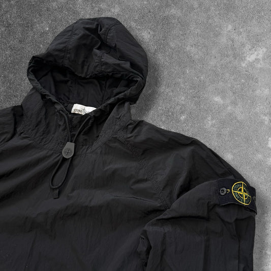 Stone Island Nylon Hooded Smock Black Men's XXL