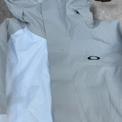 Oakley Insulated Ski Jacket White Grey Black Men's XS