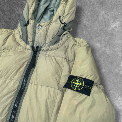 Stone Island Garment Dyed Crinkle Reps NY Down Jacket Pistachio Men's Medium
