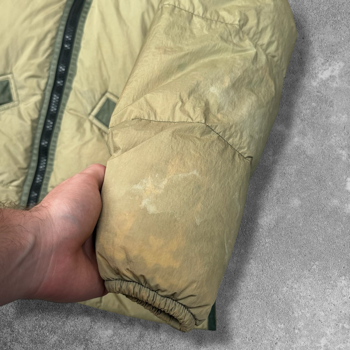 Stone Island Garment Dyed Crinkle Reps NY Down Jacket Pistachio Men's Medium