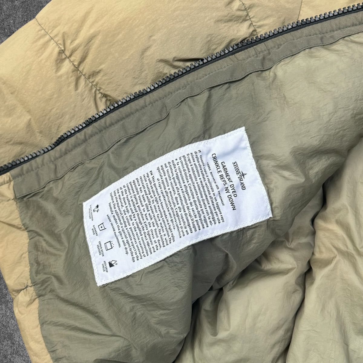 Stone Island Garment Dyed Crinkle Reps NY Down Jacket Pistachio Men's Medium