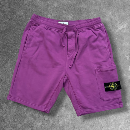 Stone Island Fleece Shorts 2024 Purple Men's Large RRP £285