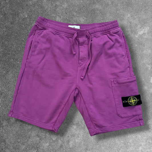 Stone Island Fleece Shorts 2024 Purple Men's Large RRP £285