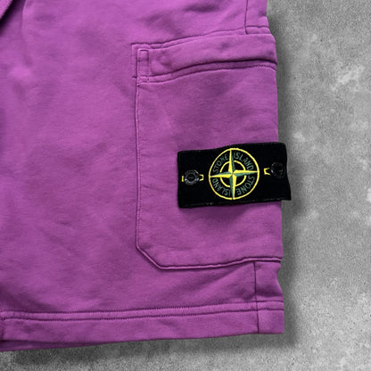 Stone Island Fleece Shorts 2024 Purple Men's Large RRP £285