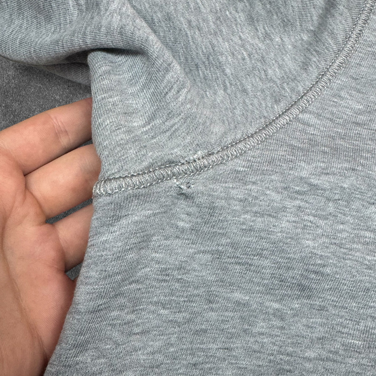 Stone Island Sweatshirt underarm seam close up