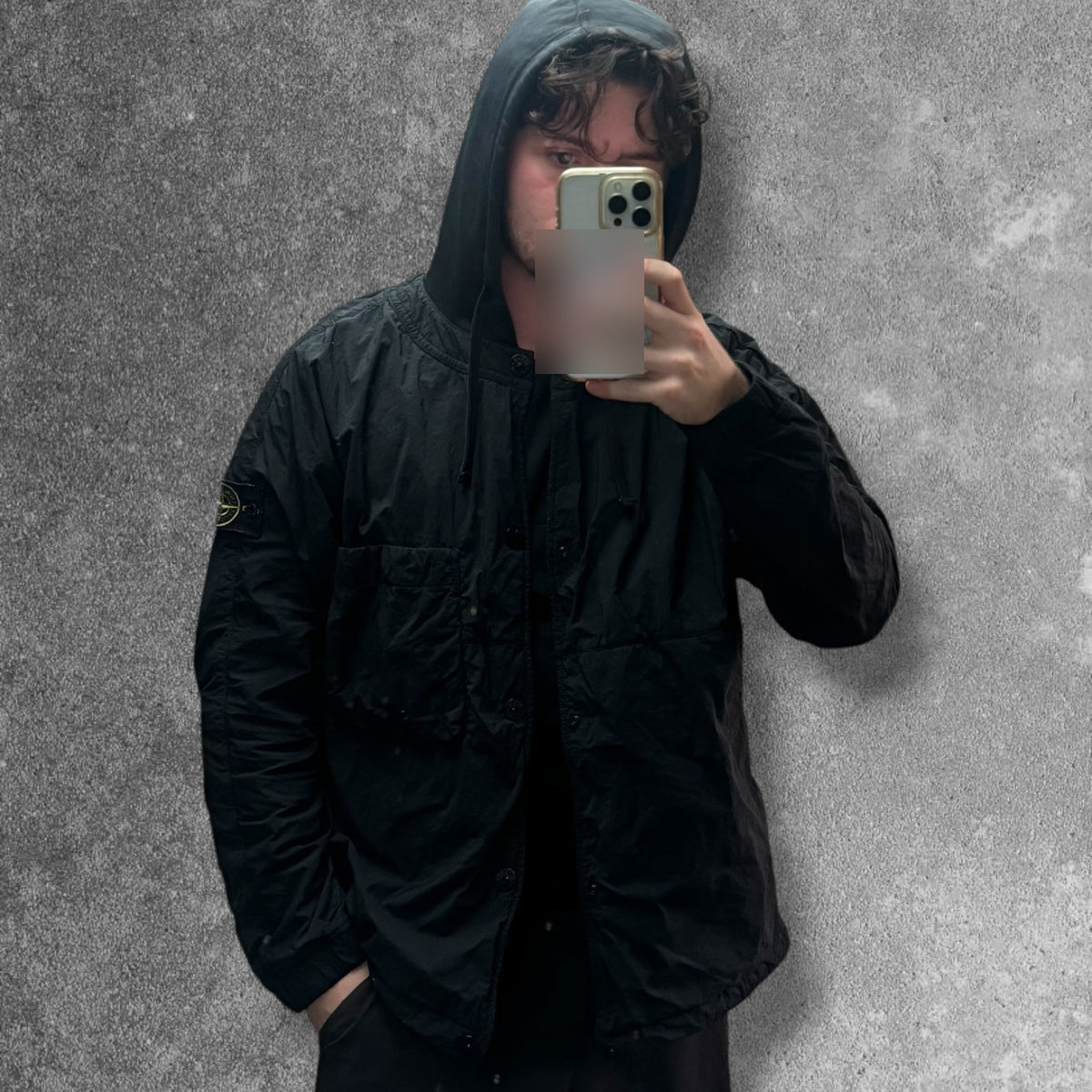 Stone Island Naslan Light Hooded Overshirt Polartec Alpha Black Fits Large AW21 RRP £465+