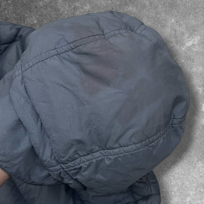 Stone Island Micro Yarn Down Hooded Jacket Blue Grey Men's Medium