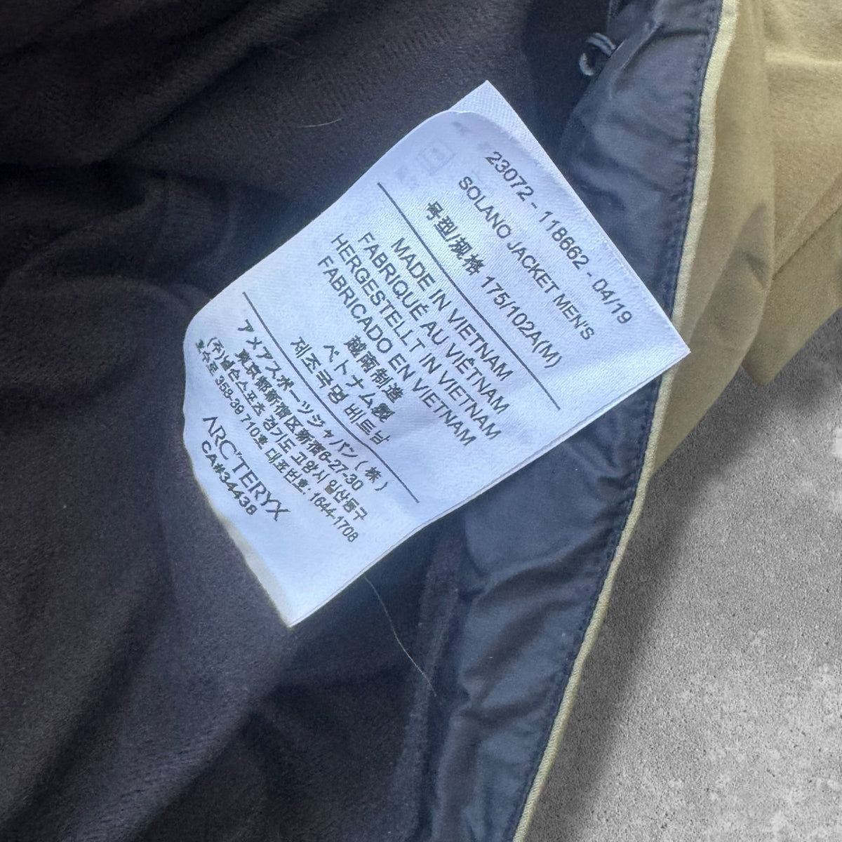 Arc'teryx Solano Jacket Gore-Tex Infinium Olive Men's Medium