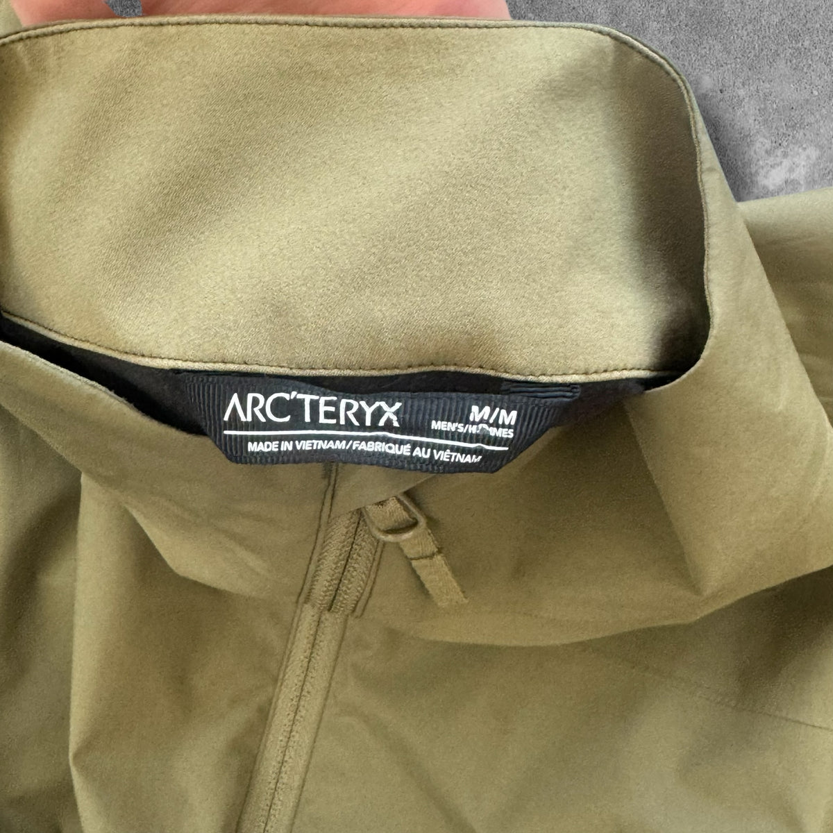 Arc'teryx Solano Jacket Gore-Tex Infinium Olive Men's Medium