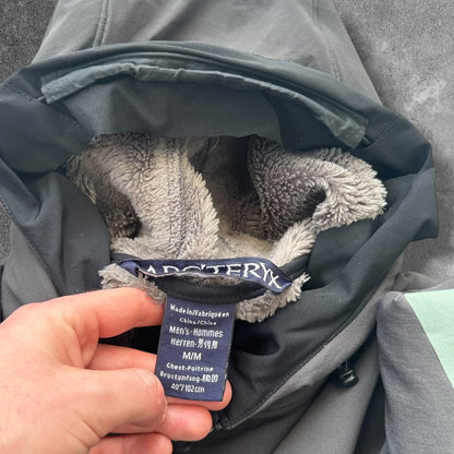 Arc'teryx Fleece Lined Softshell Hoody Grey Men's Medium