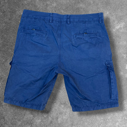 Stone Island Garment Dyed Cargo Shorts Blue 34W RRP £285
