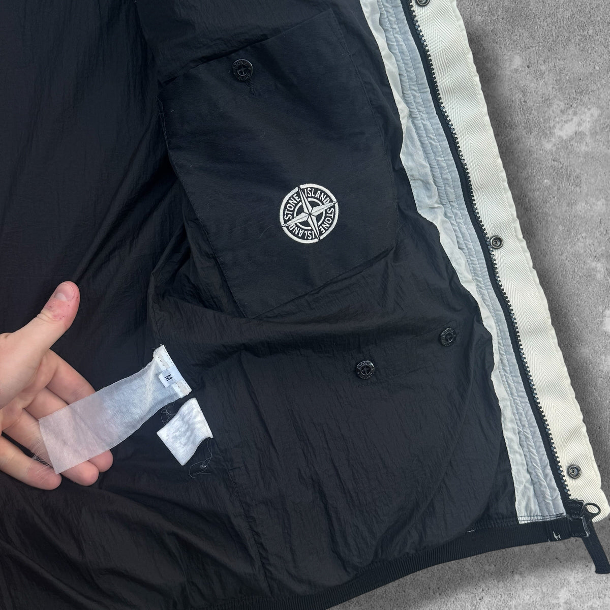 Stone Island Opaque Nylon Tela Down Puffer Jacket Medium RRP £900