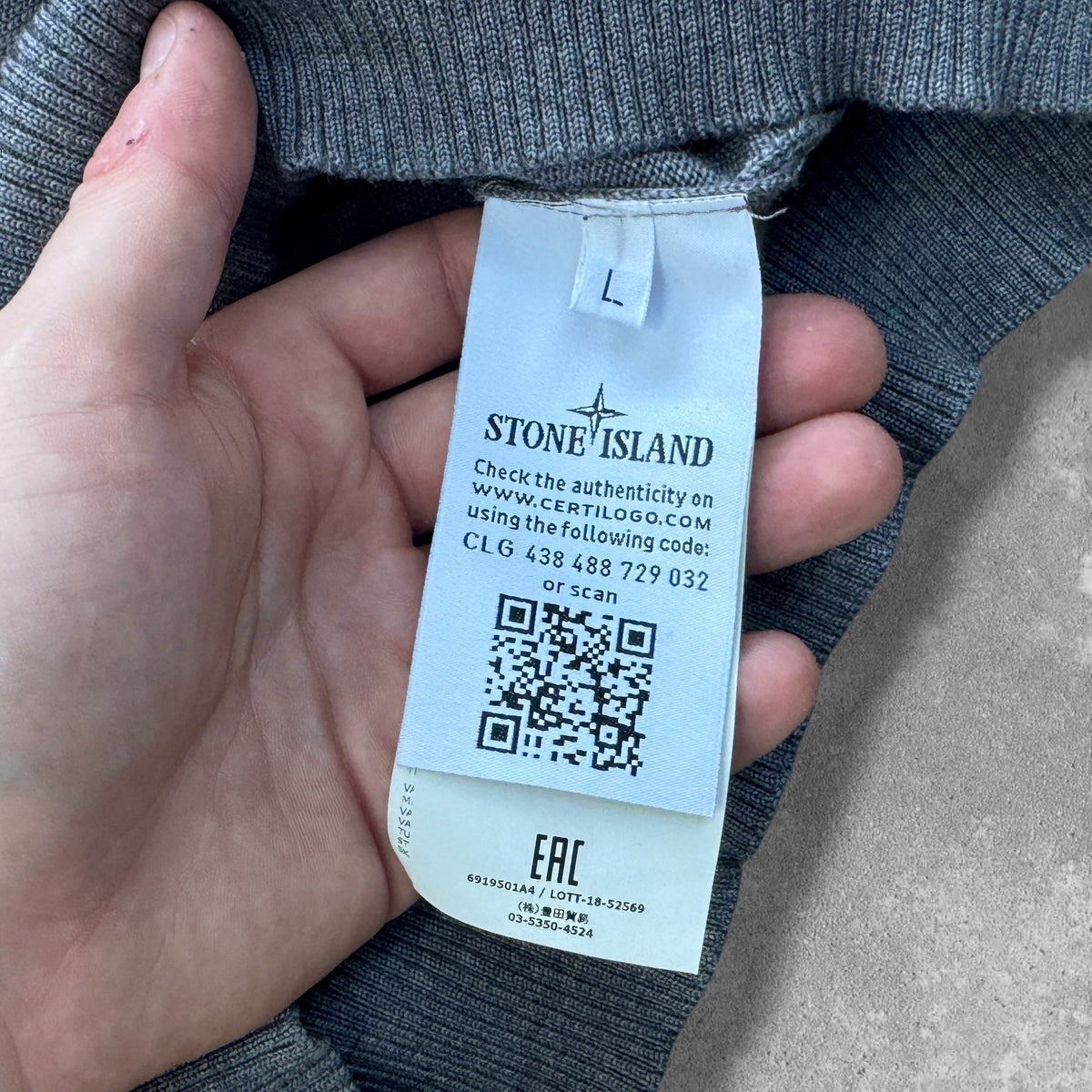 Stone Island Shadow Project Knit Jumper Large Charcoal RRP £360