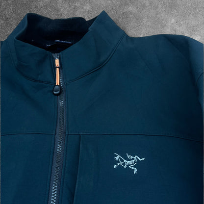 Vintage Arc'teryx Fleece Lined Softshell Jacket Dark Teal Men's XXL