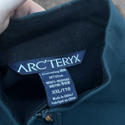 Vintage Arc'teryx Fleece Lined Softshell Jacket Dark Teal Men's XXL