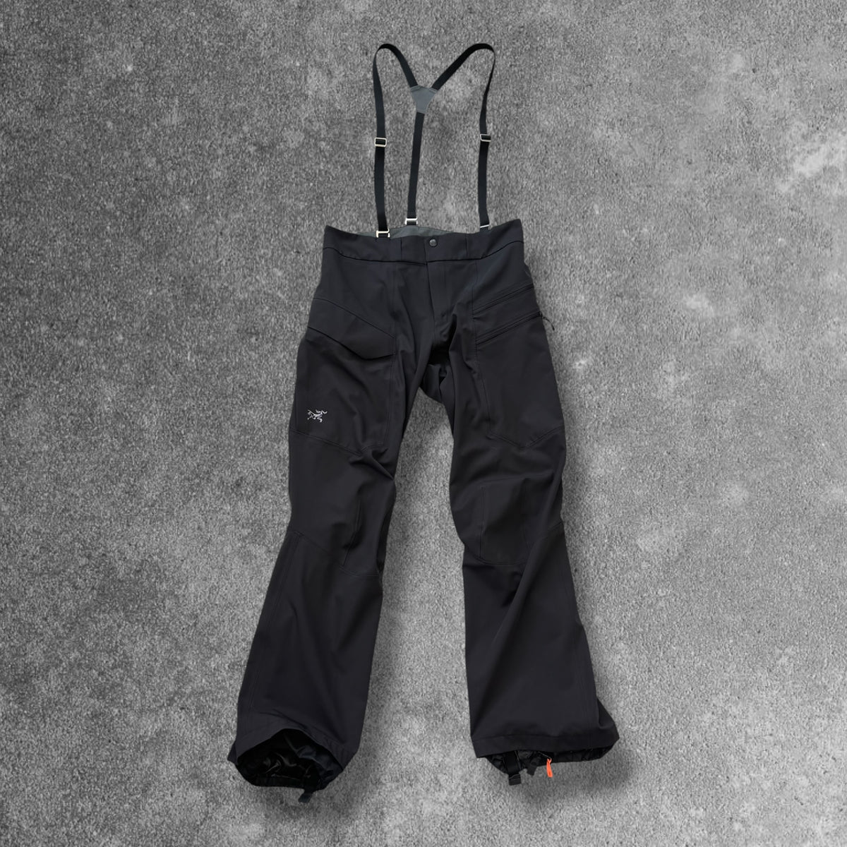 Arc'teryx Softshell Ski Pants Men's Small Black RECCO with Braces